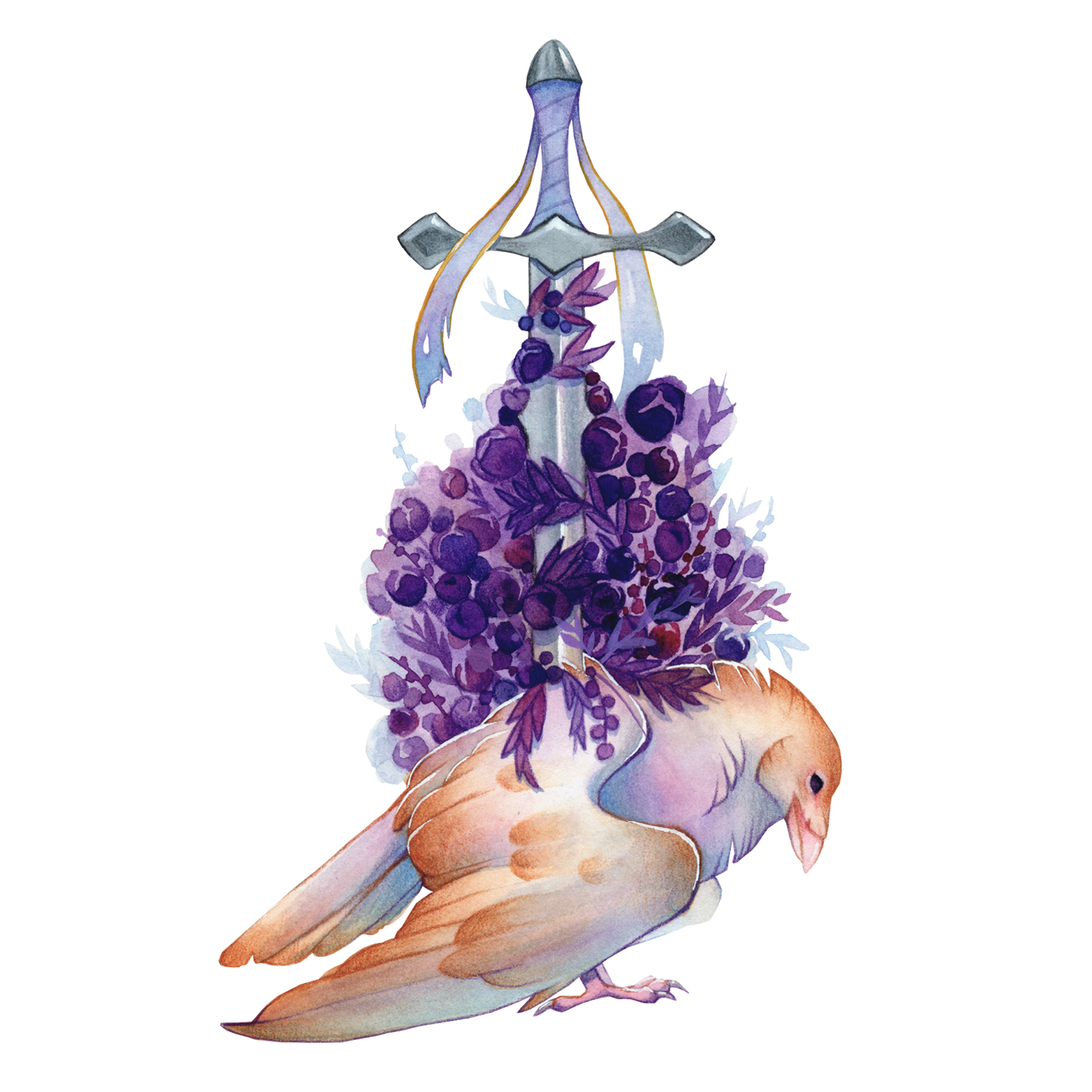 Longsword, Albino Raven - Original Painting