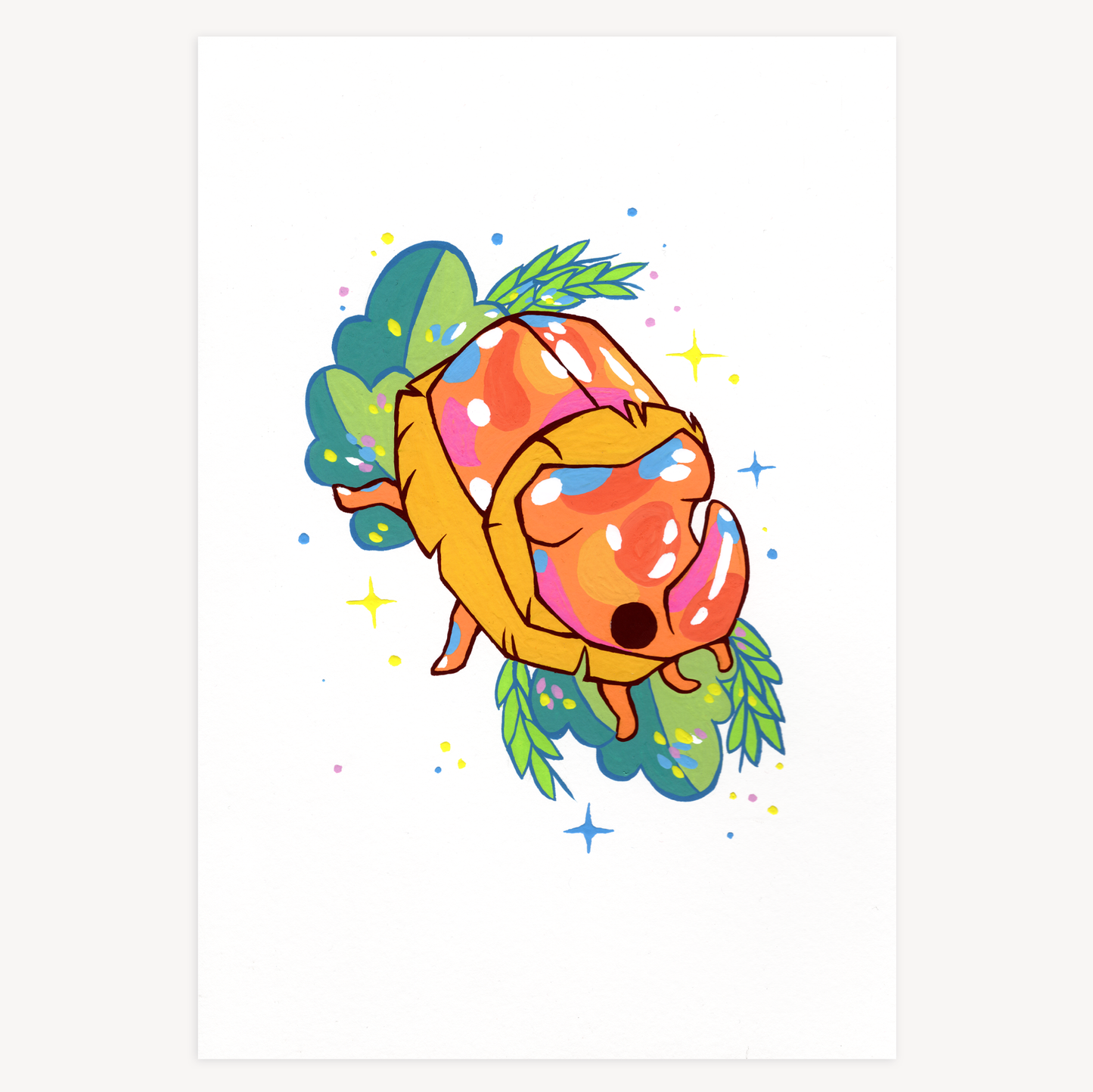 Yelow Beetle - Original Painting