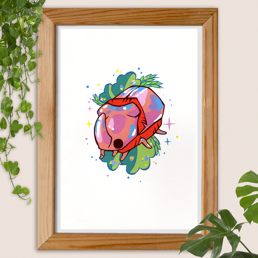 Pink Beetle - Original Painting