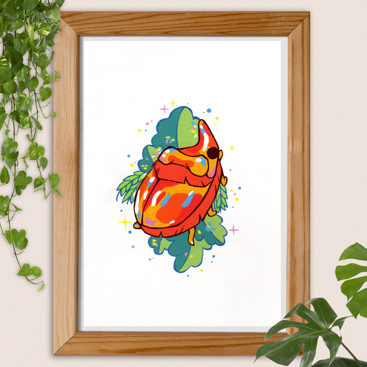 Orange Beetle - Original Painting