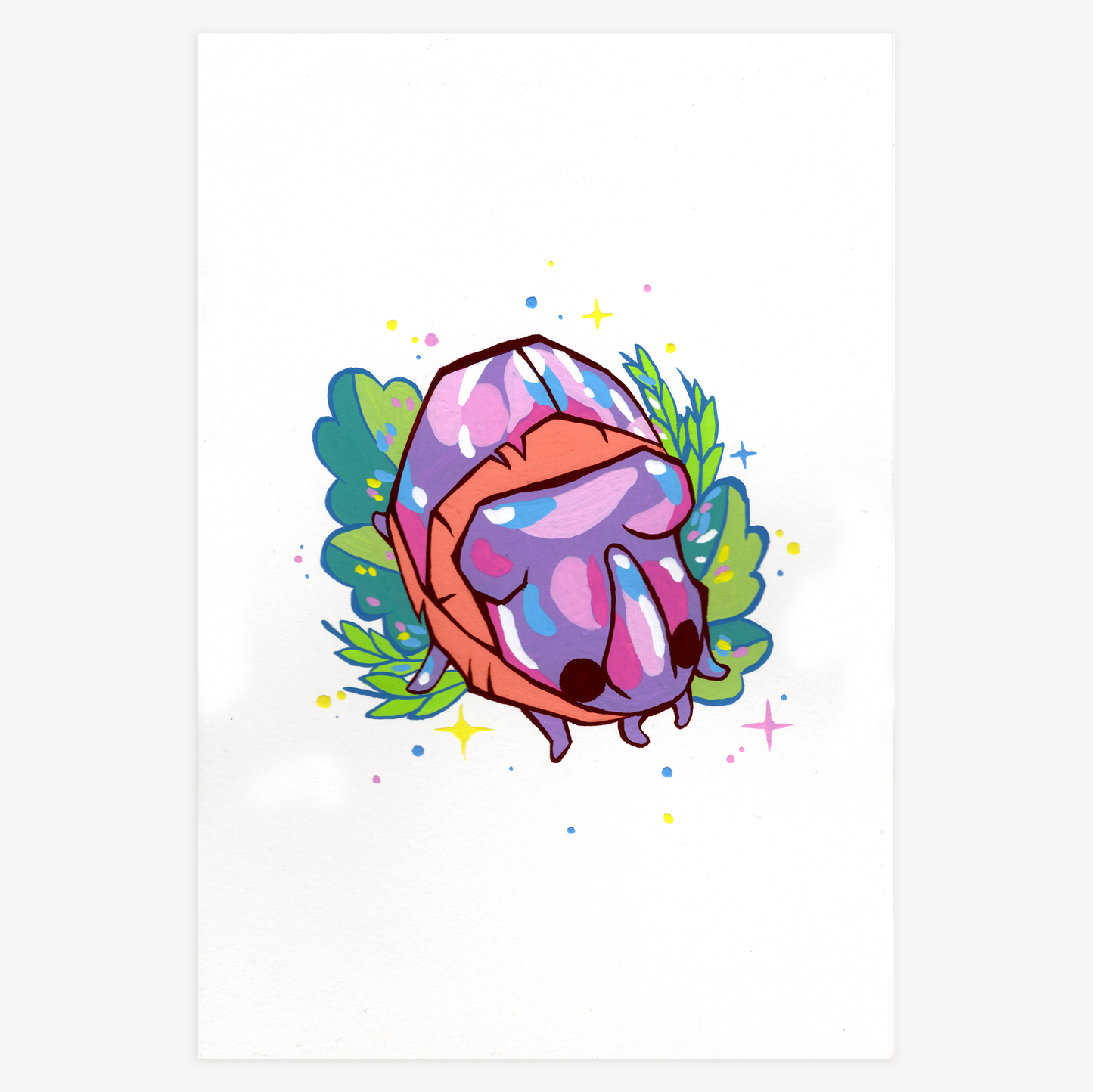 Purple Beetle - Original Painting