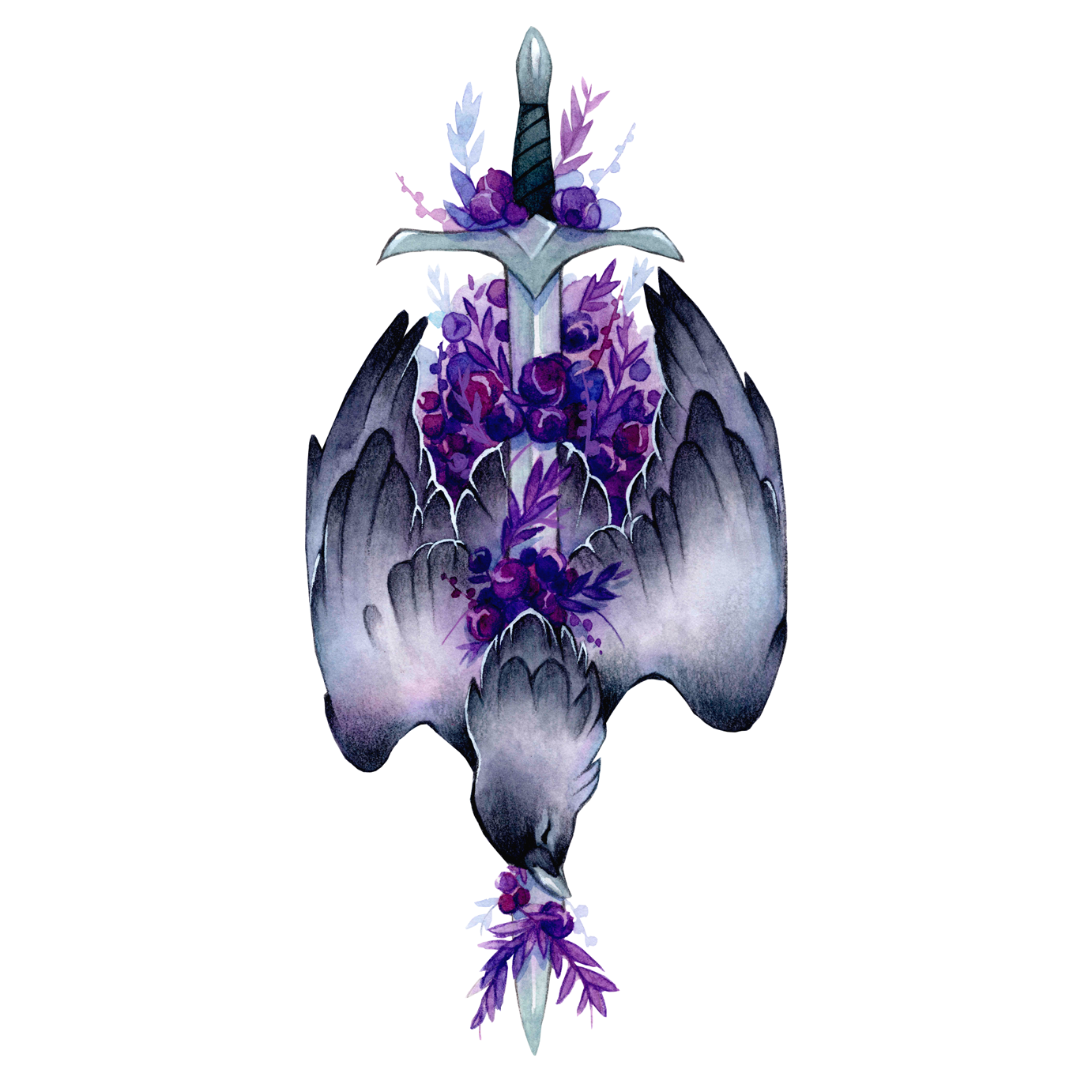 Longsword, Black Raven - Prints