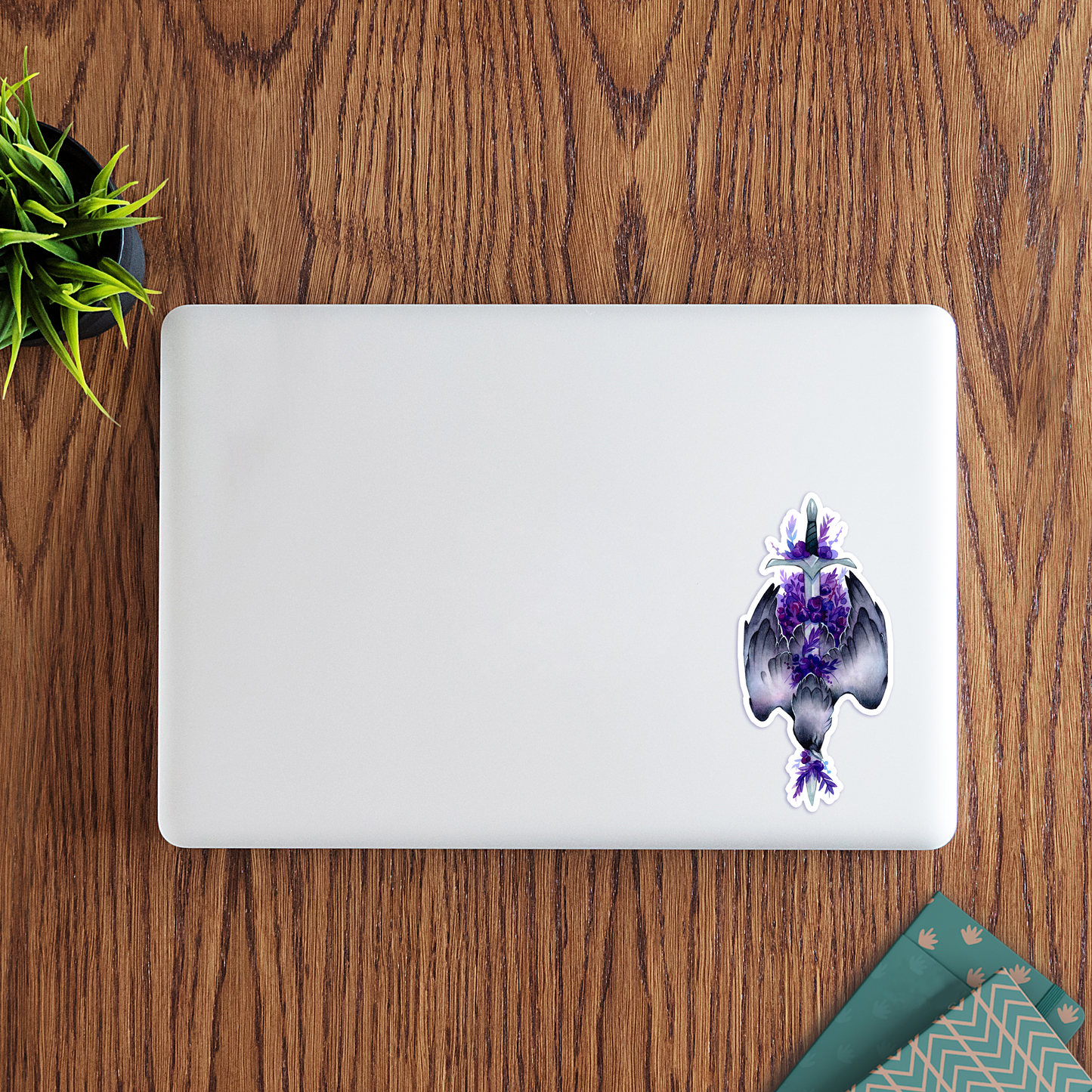 Longsword, Black Raven - Holographic Premium XL Stickers