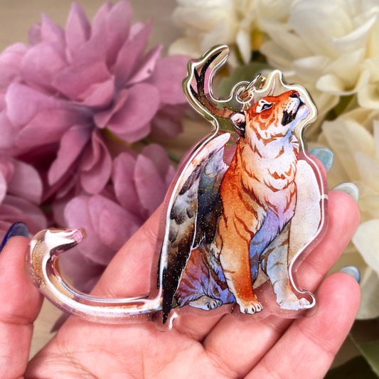 Chimera - XL Glitter Epoxy Keychain