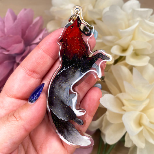 Crown - XL Glitter Epoxy Keychain