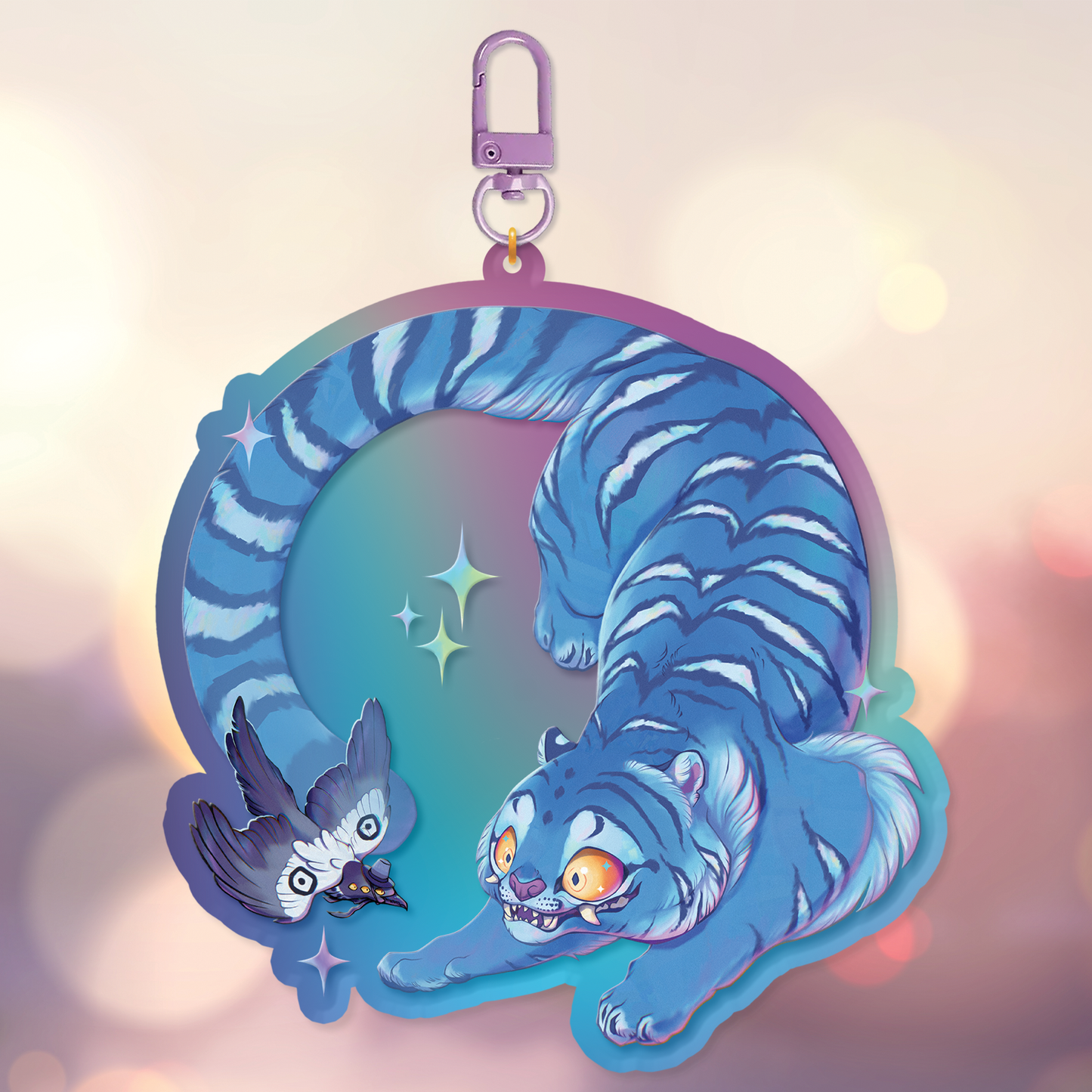 Derpy & Sussie - XL Rainbow Keychain
