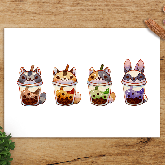 Mini Bubble Teas - Original Painting