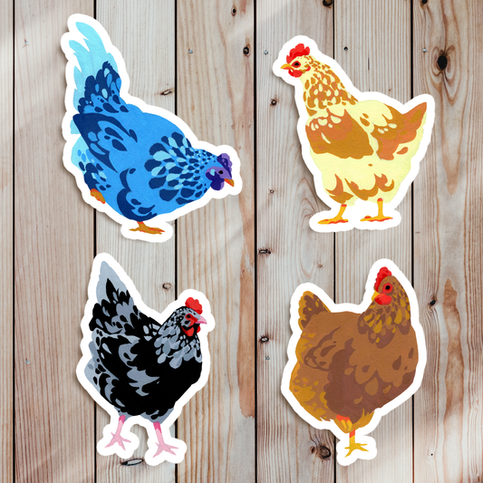 Stardew Valley Chickens - Vynil Stickers