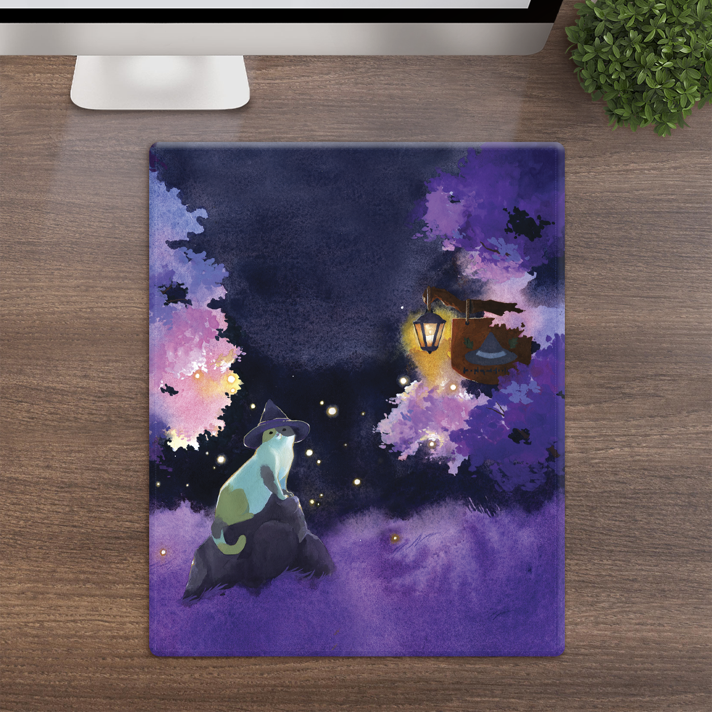 Witch Cat - Mouse Pad