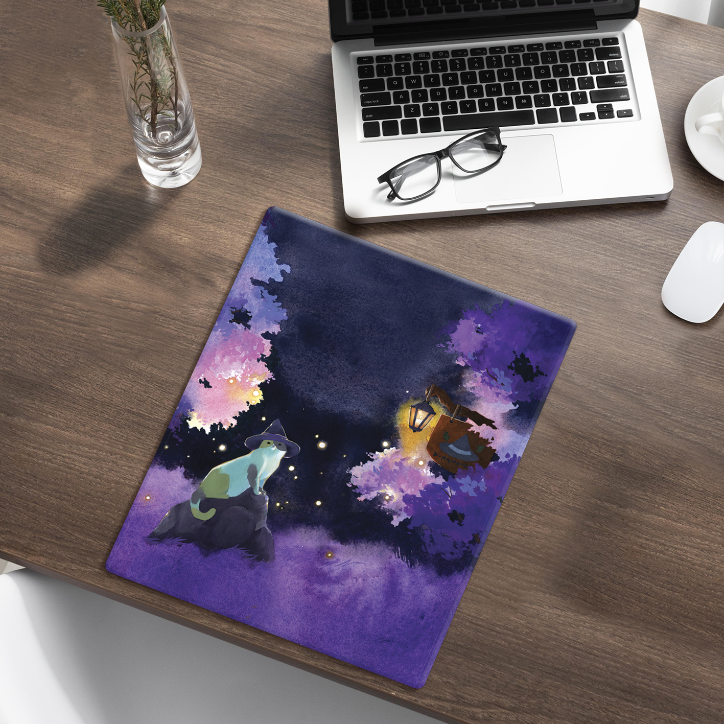 Witch Cat - Mouse Pad