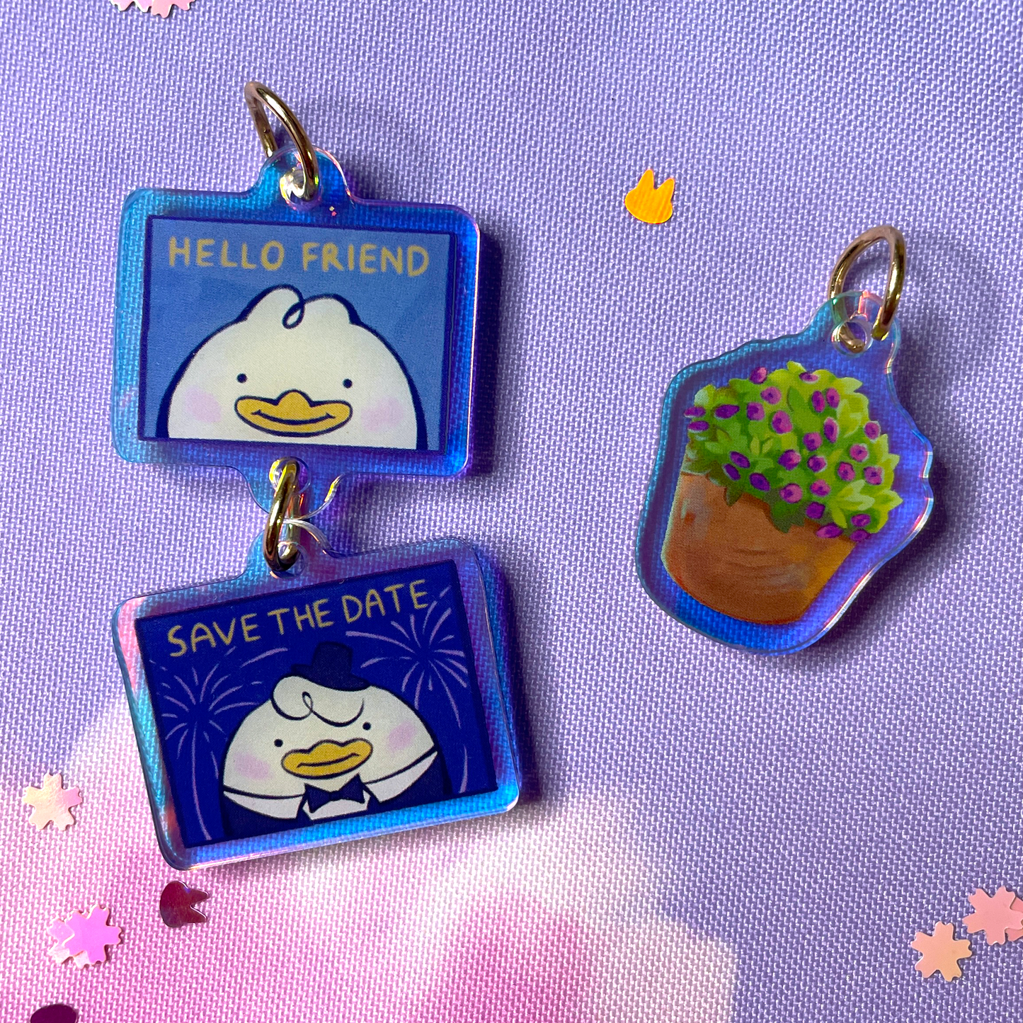 Derpy & Sussie - XL Rainbow Keychain - B-Grade