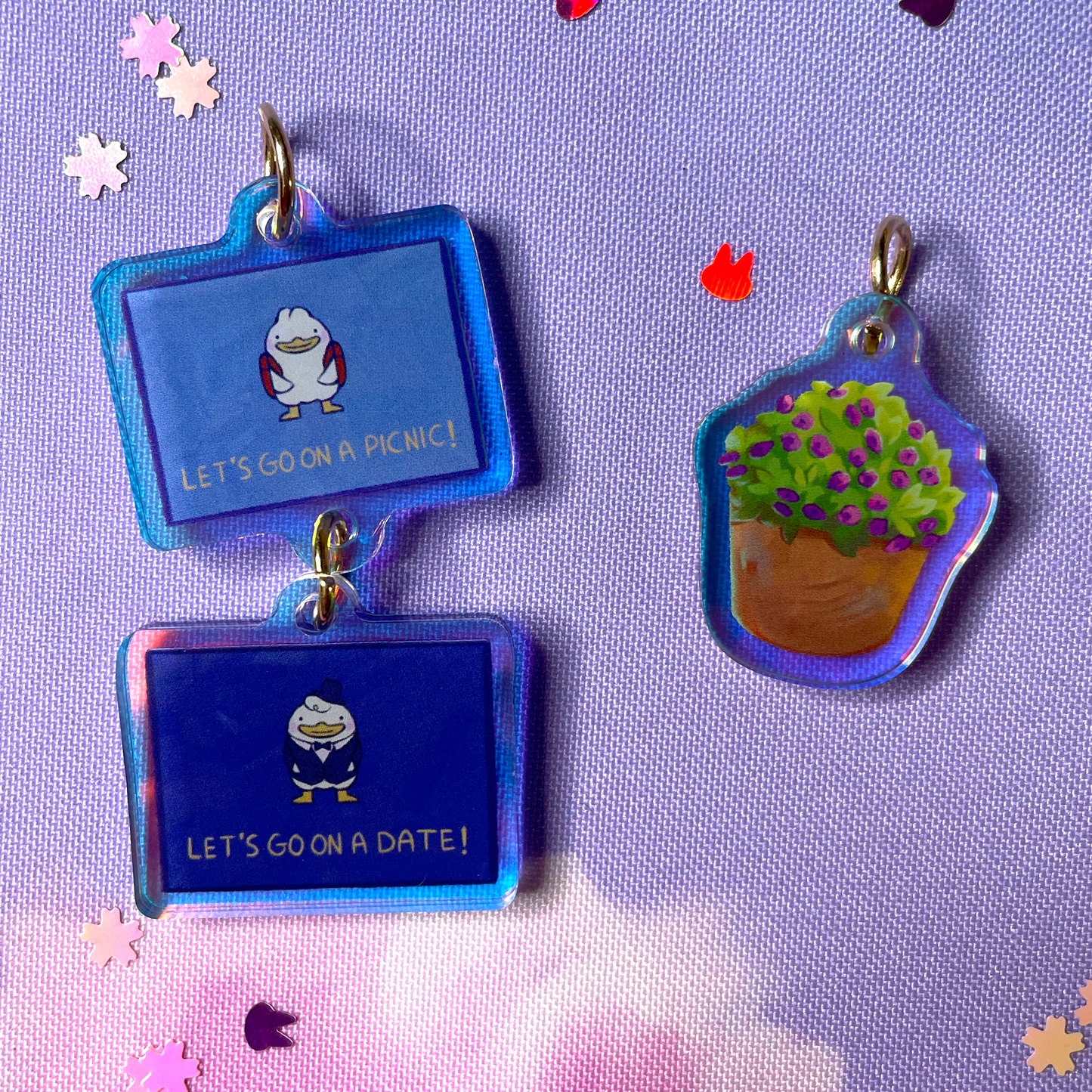 Derpy & Sussie - XL Rainbow Keychain - B-Grade