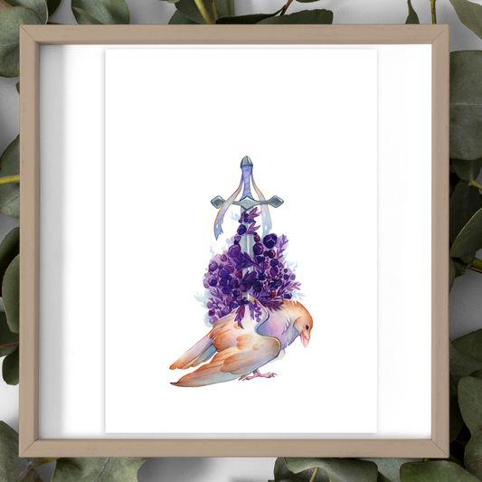 Longsword, Albino Raven - Original Painting