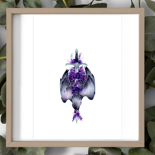 Longsword, Black Raven - Original Painting