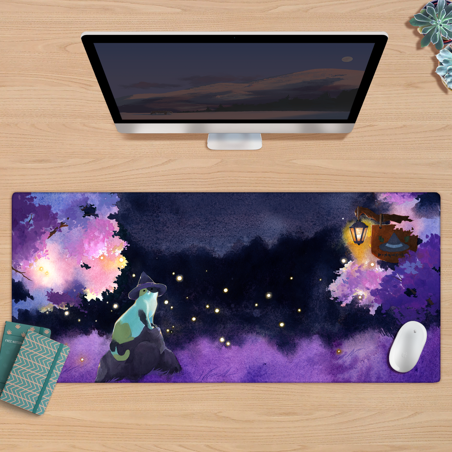 Witch Cat - Mouse Mat