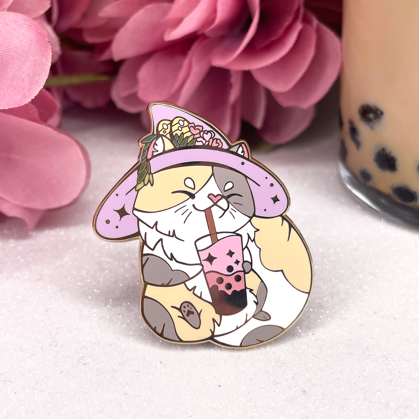 Sakura Bubble Tea - Enamel Pin